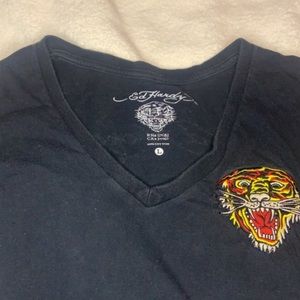 Vintage Ed Hardy V neck T-shirt
